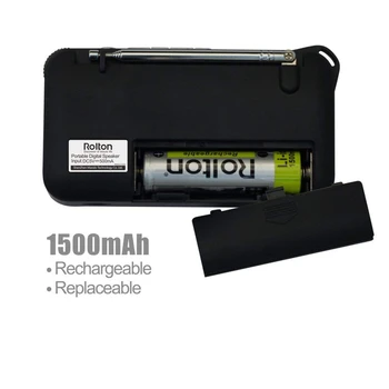 AM05-Rolton W405 Portabil Mini Radio FM Difuzor Music Player TF Card USB pentru PC, IPod, Telefon cu Display LED
