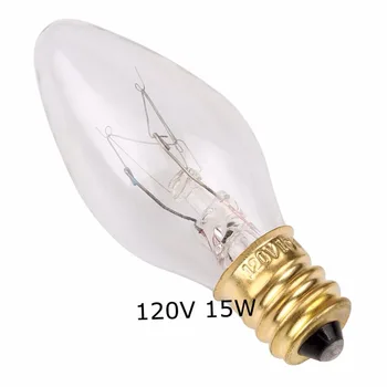 120V 15 Watt Sare de Himalaya Lampa de Înlocuire Becuri Incandescente Becuri E12 Socket-6Pack