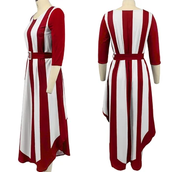 2020 Nou Bangladesh Abaya Turcia Stripe Dress 5XL Caftan Arabi Musulmani Moda Ramadan Plus Dimensiune Dubai Islamic Abaya Îmbrăcăminte