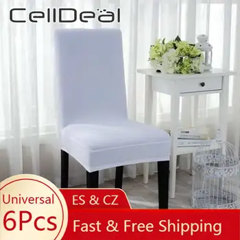 CellDeal 6Pcs Universal Spandex Huse Scaun de luat Masa Protector Hotel Banchet de Nuntă Stretch Elastic Huse Gratuit Dimensiune