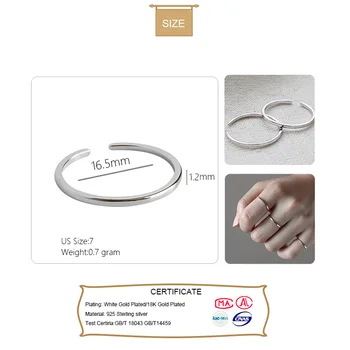 Trusta Simplu 925 Sterling Silver Ring Moda Bijuterii Inele pentru Femei Solide de Bijuterii de Argint en-Gros DS012