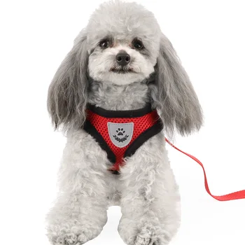 Câine de companie respirabil vesta coarda de tracțiune cu moda tesatura de nailon lesa folosit pentru mici mijlocii mari provizii piept pisică câine harnes