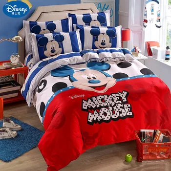 Textile de casa Mickey mouse-Set de lenjerie de Pat minnie mouse desene animate pat Copii lenjerii de pat acoperi copii pat set foaie pătuț