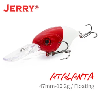 Jerry Atalanta scufundări adânc wobbler ultralight momeli de pescuit plug plutitoare zăngănit 47mm crank bait negru bass, stiuca, pastrav momeli