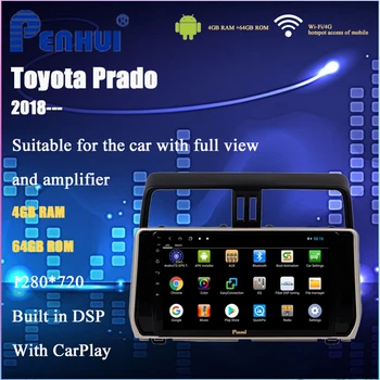 DVD auto Pentru Toyota Land Cruiser Prado 2018-2020 Radio Auto Multimedia Player Video de Navigare GPS Android 10.0 Dublu Din