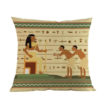 Egiptul antic picturi Murale portret Hieroglife Faraon Horus, Ochiul Zeilor Arunca Pernă Acasă Galerie Decorative Canapea Pernă Acoperă