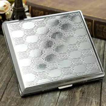Metal argintiu Tutun 20 De Fumul de Tigara Suport Durabil de Stocare de Caz Box Design Rafinat Cutie de Țigară Perfect Pentru un Cadou