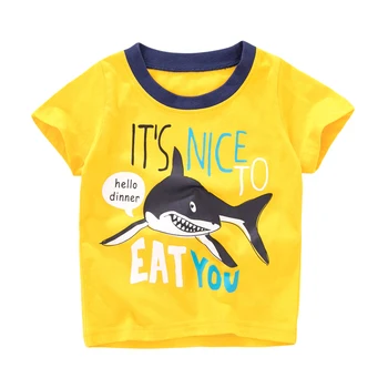 Puțin maven Copii tricouri Animale de rechin pentru Copii Îmbrăcăminte Copil de Vara Baieti Pantaloni Camasi cu Maneca Copii Topuri Tricouri Haine