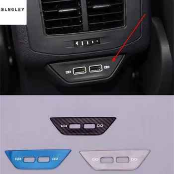 1 buc autocolante Auto spate din oțel Inoxidabil interfata USB decorare acoperire pentru 2018 2019 Volkswagen VW T-ROC accesorii auto