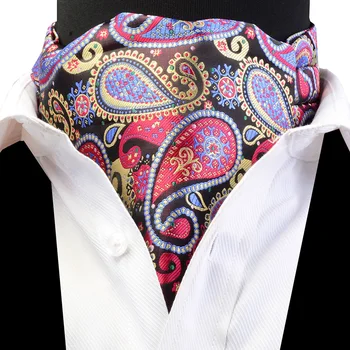 RBOCOTT Bărbați Ascot Vintage Clasic Paisley Fulare Scrunch Auto stil Britanic Cravată Pentru Bărbați Domn Accesorii de Nunta