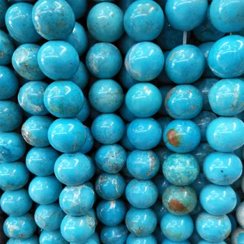 20mm Naturale Albastru Turcoaz Piatra Margele Rotunde de Piatră Pierde Margele Pentru Bijuterii de Luare de 15 inch DIY Moda Brățară de mână Material