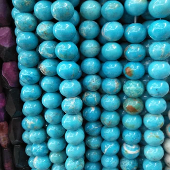 20mm Naturale Albastru Turcoaz Piatra Margele Rotunde de Piatră Pierde Margele Pentru Bijuterii de Luare de 15 inch DIY Moda Brățară de mână Material