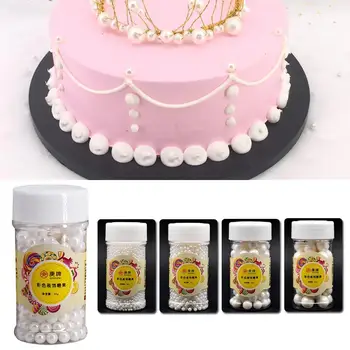 Comestibile Perla Decorare Tort de Copt Fondant Bakeware Instrumente margele albe 85g/Cutie Vânzare la Cald Zahăr Zahăr Minge de Ciocolata Bomboane DIY