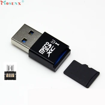 Hot-vânzare MOSUNX Card Reader MINI 5Gbps Super Viteza USB 3.0 + OTG Micro SD/SDXC TF Card Reader Adaptor 1 buc C76