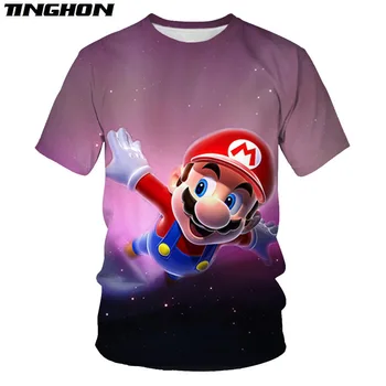 Super Mario Noua Moda Harajuku 3D Full Imprimate T-shirt Topuri de Vara Barbati Femei Hiphop Casual Plus Dimensiune XS 6XL 7XL 04