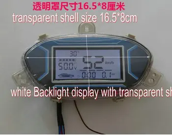48-96v DISPLAY LCD pentru electric pedala de scuter, bicicleta, motocicleta tabloul de bord tabloul de bord vitezometru culoare/alb/albastru lumină