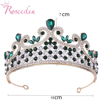 Vintage Baroc Strălucitoare de Cristal Nunta Mireasa Tiara Coroana de Onoare Păr Bijuterii RE3762