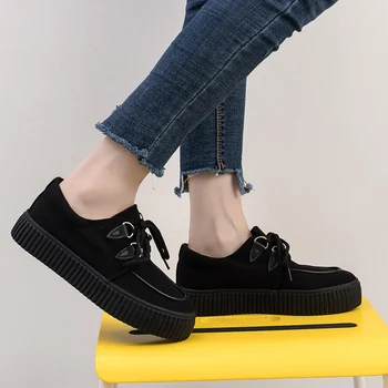 2019 Primăvara anului Nou cu talpi Groase Alb Pantofi Femei Pantofi Student Sute de Femei Adidasi Tenisi Pantofi Casual zapatillas mujer