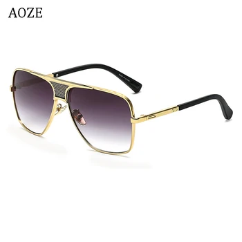2020 Moda de Metal gradient rama patrat barbati pilot de ochelari de soare de brand, Design de conducere ochelari de soare Vintage Ochelari de soare UV400