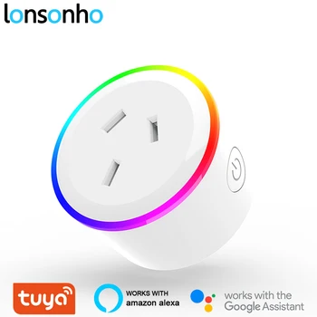 Lonsonho Tuya Smart Plug Socket WiFi Lumina De Noapte De Tip I, Australia, Noua Zeelandă, Argentina Plug Funcționează Cu Alexa De Start Google Mini