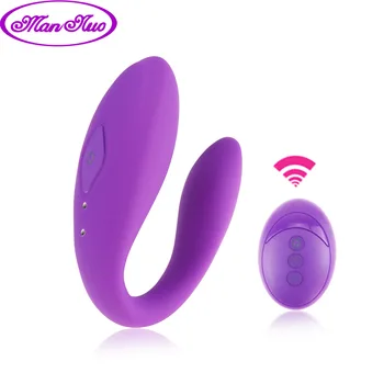 Silicon Vibrator Wireless Adult Jucarii Sexuale pentru Femei USB Reîncărcabilă Vibrator G-Spot Stimularea Clitorisului U Forma de Dual Motors