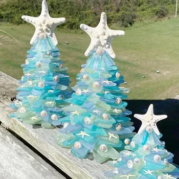 Creative Unice Albastru Pom De Crăciun Ocean Beach Rasina De Brad De Crăciun Decorațiuni Interioare Decoratiuni De Craciun Pentru Casa Copac