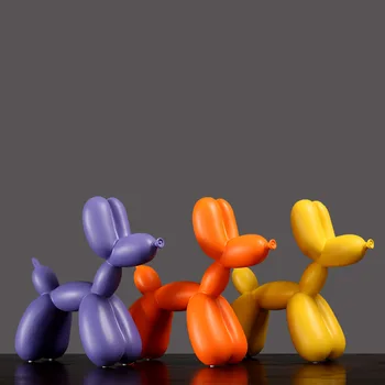 Nordic Rășină Sculptura Balon Câine Acasă Decoratiuni De Animale Ornament Cadouri Creative Desktop Moderne Ornament Decor Acasă