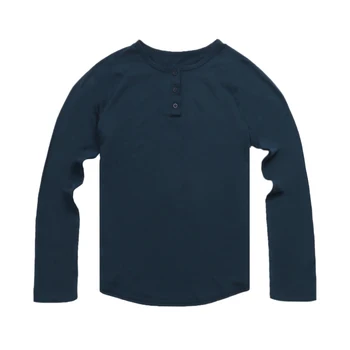 Barbati Tricou Henley 2020 Nou Tee Topuri cu Maneci Lungi Elegante Slim Fit T-shirt Butonul de Sus Rotund Gat Casual Barbati tricouri Outwears