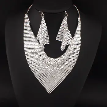 UKEN Colierele Set bijoux Metal Felie Maxi Colier Si Cercei Femei Rochie de Petrecere, Accesorii de Moda, Bijuterii Seturi de N3056