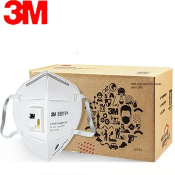 Masca 3M 9501V+ Praf-dovada aparat de Respirat Cu Rece Supapei Anti Praf de Lustruire Anti-ceata PM2.5 Masti de Fata 1/5/10/15/25pcs