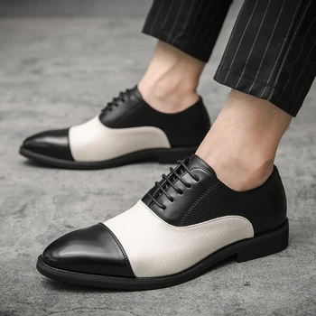 38-48 de Aur din piele pantofi barbati casual retro stil Britanic Yappie pantofi barbati subliniat dantela-up low cut pantofi de piele barbati pantofi albi