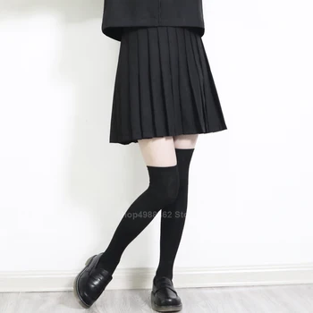 2020 Talie Elastic Student Japonez Fete Uniformă Școlară de Culoare Solidă JK Costum Fusta Plisata Scurt/mediu/Lung, Liceu Rochie