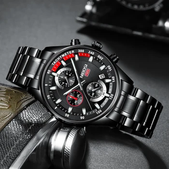 NIBOSI Bărbați Ceasuri de Lux de Top Marca de Oțel Sport Impermeabil Cuarț Ceas pentru Bărbați Moda Prezent Ceas de Ceas de Argint Relogio Masculino