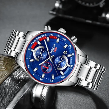 NIBOSI Bărbați Ceasuri de Lux de Top Marca de Oțel Sport Impermeabil Cuarț Ceas pentru Bărbați Moda Prezent Ceas de Ceas de Argint Relogio Masculino