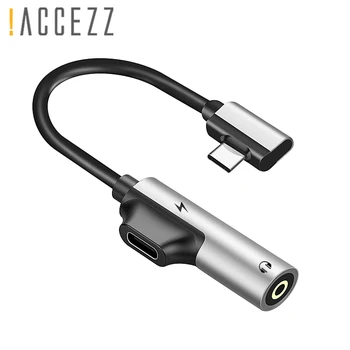 !ACCEZZ 2 IN 1 Tip C de Încărcare a Asculta Audio Adaptor Pentru Xiaomi LG Huawei Mate 10 Pro 3.5 Jack Aux Căști Conector Splitter
