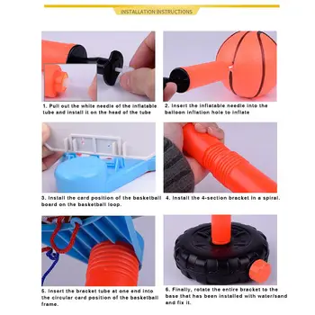 Copii Stand de Baschet Portabil Coș Raft Interior din Plastic pentru Copii de Fotografiere Raft Reglabil pentru Copii de Baschet Jucărie