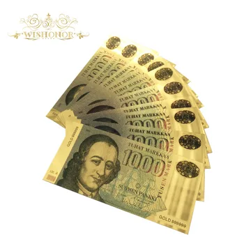 2021 Noi Produse Pentru Culoare Finlanda Bancnota de 1000 Tuhat Bancnotelor în Aur 24K Placate cu False Bani de Hârtie Pentru Cadouri