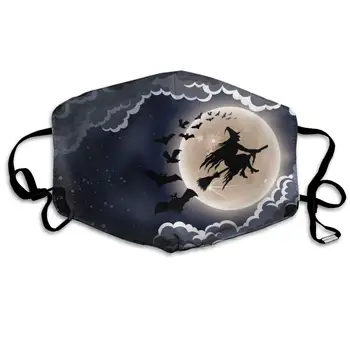 Personalizat Anti-Praf Gura Masca Vrajitoare Halloween Luna Reutilizabile în aer liber Masca de Fata cu Reglabil Earloops Respirabil Acoperi Gura