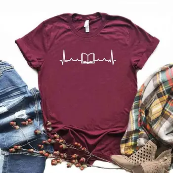 Cartea Inimii Imprimare tricou Femei din Bumbac Casual Amuzant tricou Pentru Yong Doamna Fata de Top Tee 6 Culori Picătură Navă NA-410