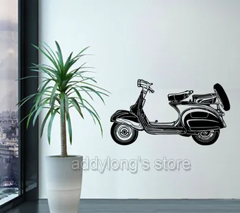 SCUTER autocolant perete lambretta mod dormitor motocicleta decallarge artă tapet vinil