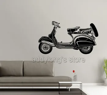 SCUTER autocolant perete lambretta mod dormitor motocicleta decallarge artă tapet vinil