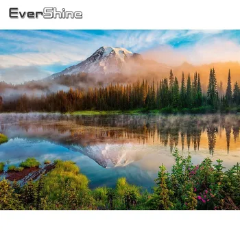 EverShine 5D Diamant Picturi Pătrat Complet Peisaj Imagine De Pietre de Munte de Diamant Broderie Natura Landscaape