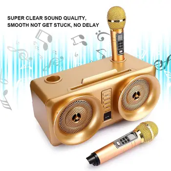 SD 307 Portabil Familie Karaoke Sistem de Două Microfoane fără Fir Cu 30w Stereo Bluetooth Speaker Condensator Microfon Karaoke