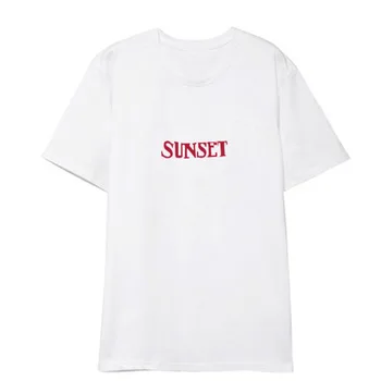 Moda Kpop Suga T-shirt Sunset Printed T Camasa Femei cu Maneci Scurte Ulzzang Harajuku Tricouri Femlae Streetwear Tricou Femme