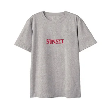 Moda Kpop Suga T-shirt Sunset Printed T Camasa Femei cu Maneci Scurte Ulzzang Harajuku Tricouri Femlae Streetwear Tricou Femme