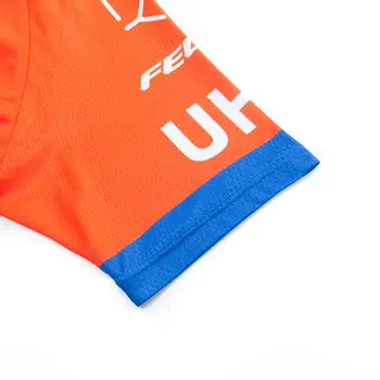 Orange UHC Echipa de Ciclism Îmbrăcăminte de Biciclete Jersey 20D Pantaloni Ropa Ciclismo iute Uscat Mens Vara cu BICICLETA Maillot Culotte Set