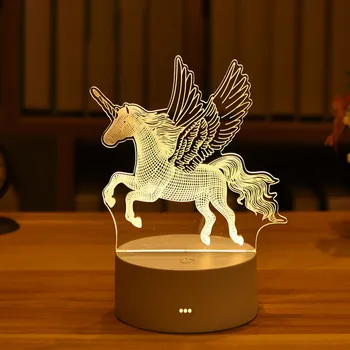 Cadou Ziua îndrăgostiților Dragoste 3D Lampa Acrilice LED Lumini de Noapte de Nunta de Decorare Copil de Dus Petrecere de Aniversare pentru Copii Iepure de Paște Decor