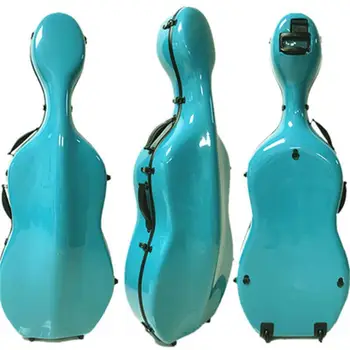 Noi full size violoncel caz fibra de carbon 4/4 înaltă rezistență pulbere verde,liber poștale