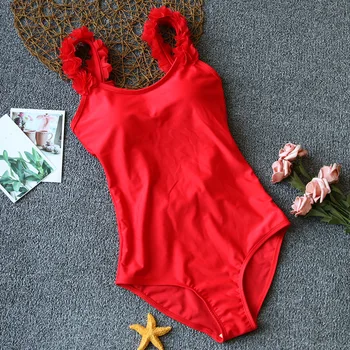 2021 Sexy O singură Bucată de costume de Baie Femei Floare 3D Body cu Spatele gol Monokini Costume de baie Femei Costum de Baie Solid Beachwear Pentru Fete