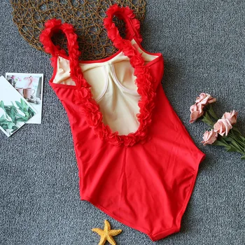 2021 Sexy O singură Bucată de costume de Baie Femei Floare 3D Body cu Spatele gol Monokini Costume de baie Femei Costum de Baie Solid Beachwear Pentru Fete